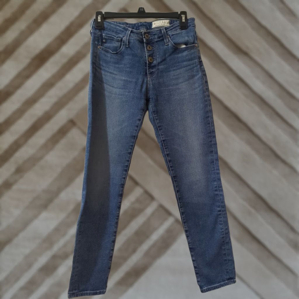 Anthropologie AG Anthropologie Jeans Womens 26R The High Rise Stevie Ankle Slim Straight Jeans Size 26" / US 2 / IT 38 - 1 Thumbnail