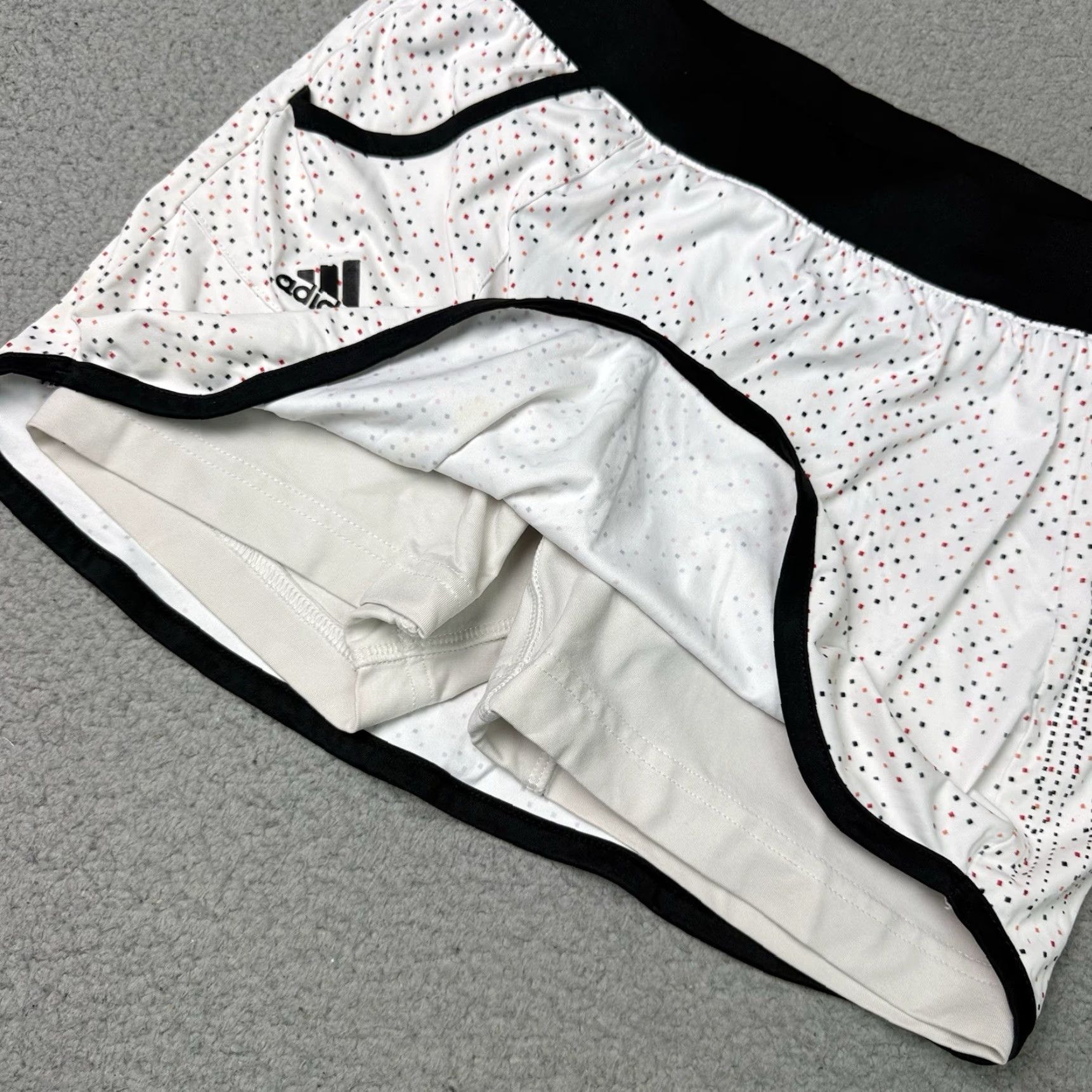 Adidas VINTAGE Adidas Tennis Skirt Womens Small White Spotted Dots Skort Climalite S Size 28" / US 6 / IT 42 - 5 Thumbnail