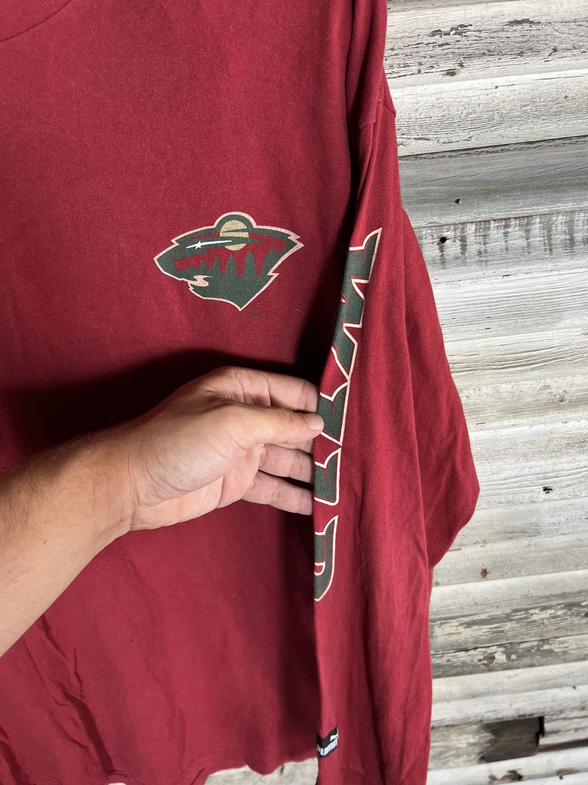 Puma × Vintage Vintage Minnesota Wild Long Sleeve Shirt Size US L / EU 52-54 / 3 - 3 Thumbnail