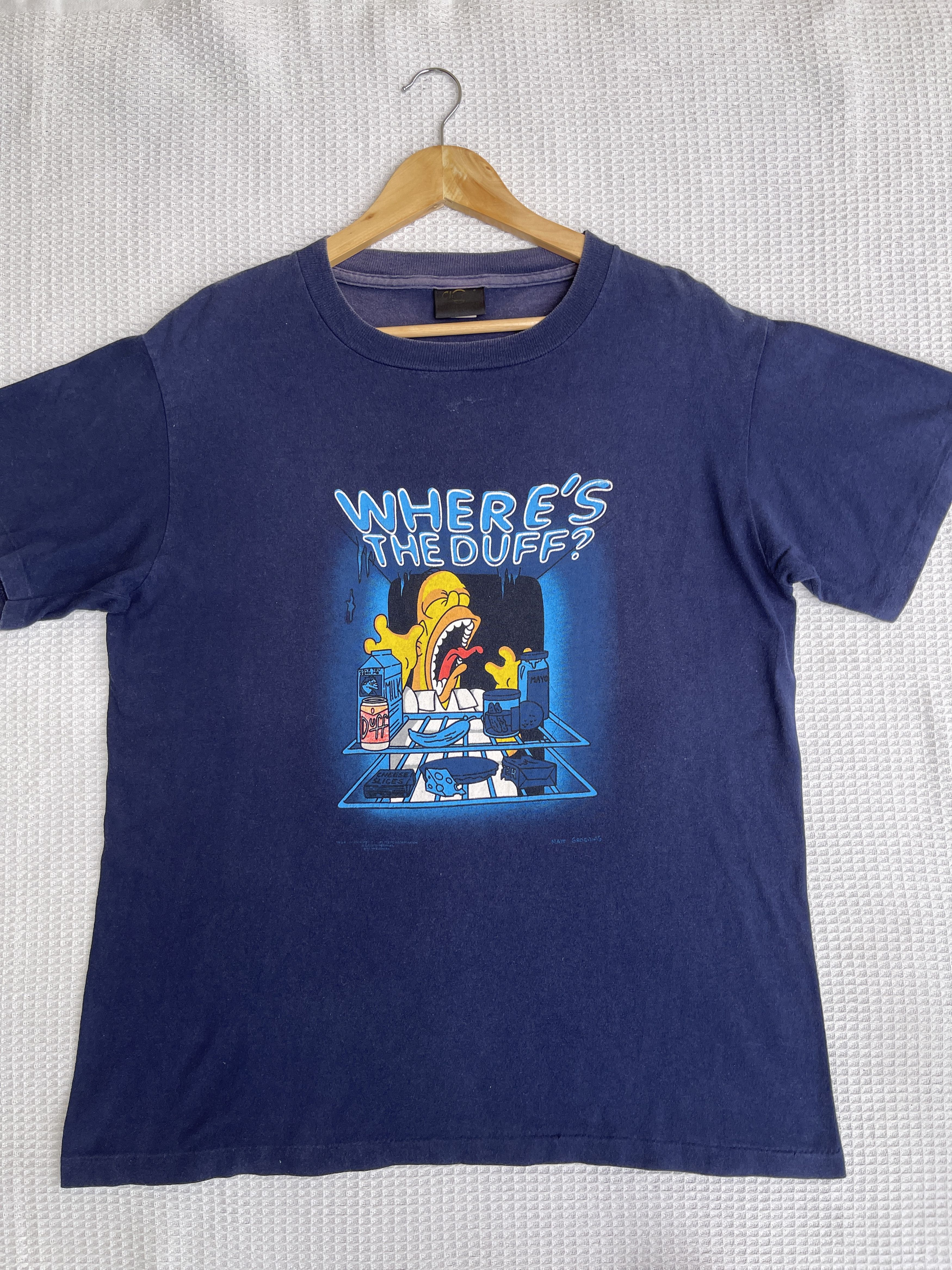 Cartoon Network Rare🔥Vtg90s The Simpson Cartoon Matt Groening Faded Tee Size US M / EU 48-50 / 2 - 9 Thumbnail