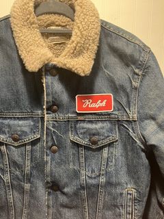 Polo jean jacket with on sale fur