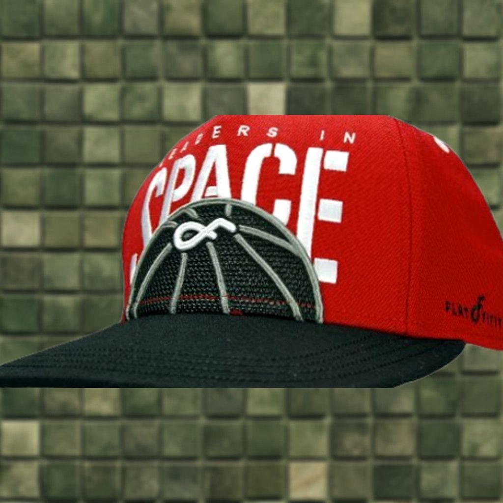 Vintage Flat Fitty Leaders In Space Snapback Cap Hat, Black / Red, One Size, Adjustable, Men Size ONE SIZE - 1 Preview