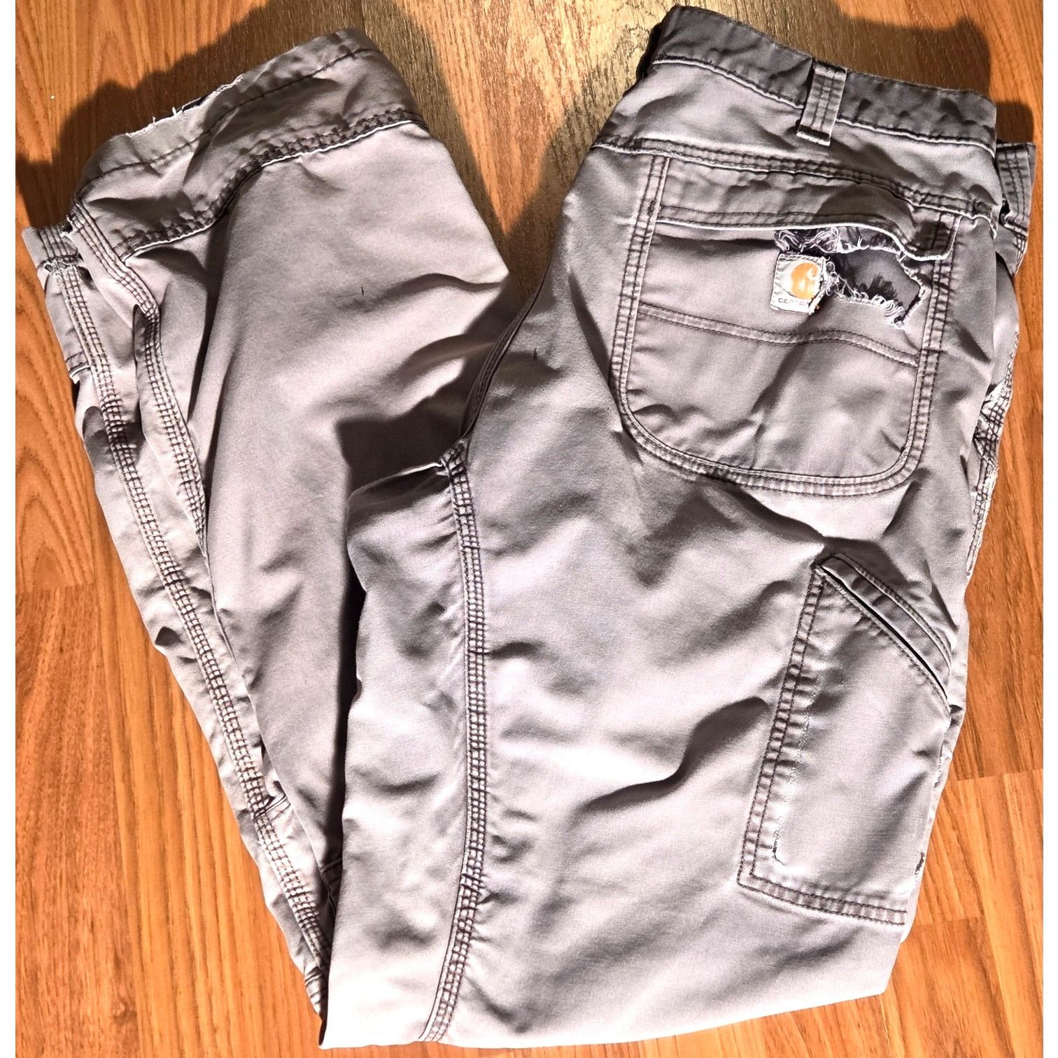 Carhartt Vintage Grey Carhartt Cargo Pants - Men's 38x36 Size US 38 / EU 54 - 3 Thumbnail