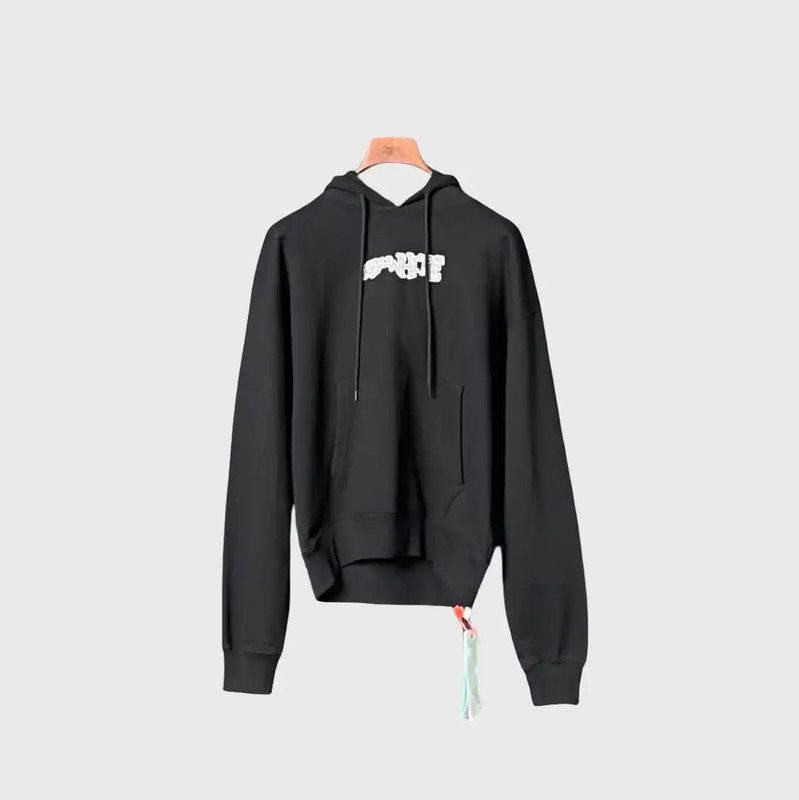 Off-White Off-White Black Logo Mens Long Sleeve Hoodie 0089 Size US M / EU 48-50 / 2 - 1 Thumbnail