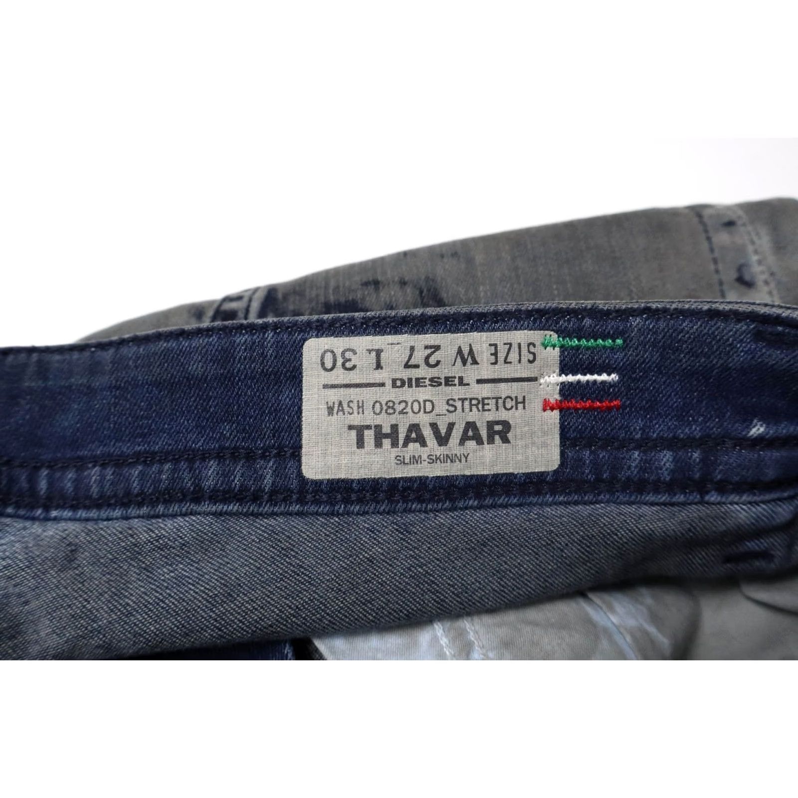 Diesel DIESEL Thavar Slim Skinny Stretch Jeans Men's W27/L30 Blue Faded Denim 0820D Size US 27 - 6 Thumbnail