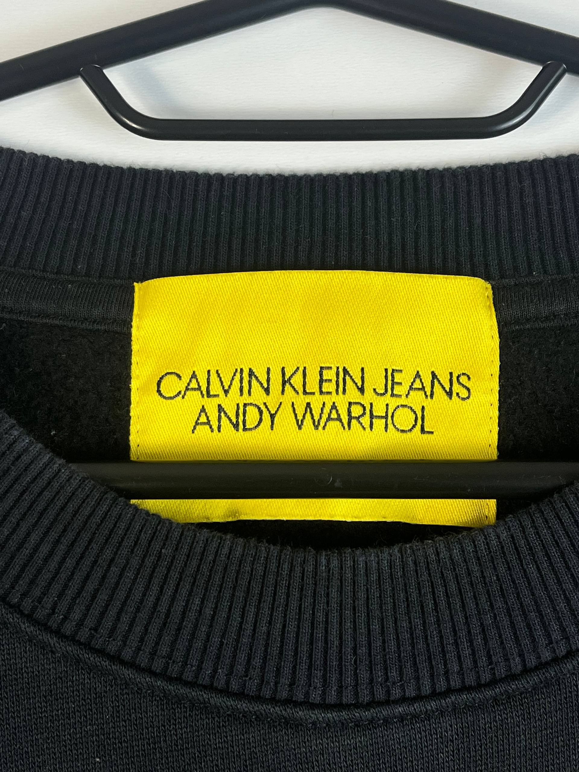 Calvin Klein CALVIN KLEIN JEANS ANDY WARHOL SWEATSHIRT YELLOW FACE Sz S Size S / US 4 / IT 40 - 4 Thumbnail