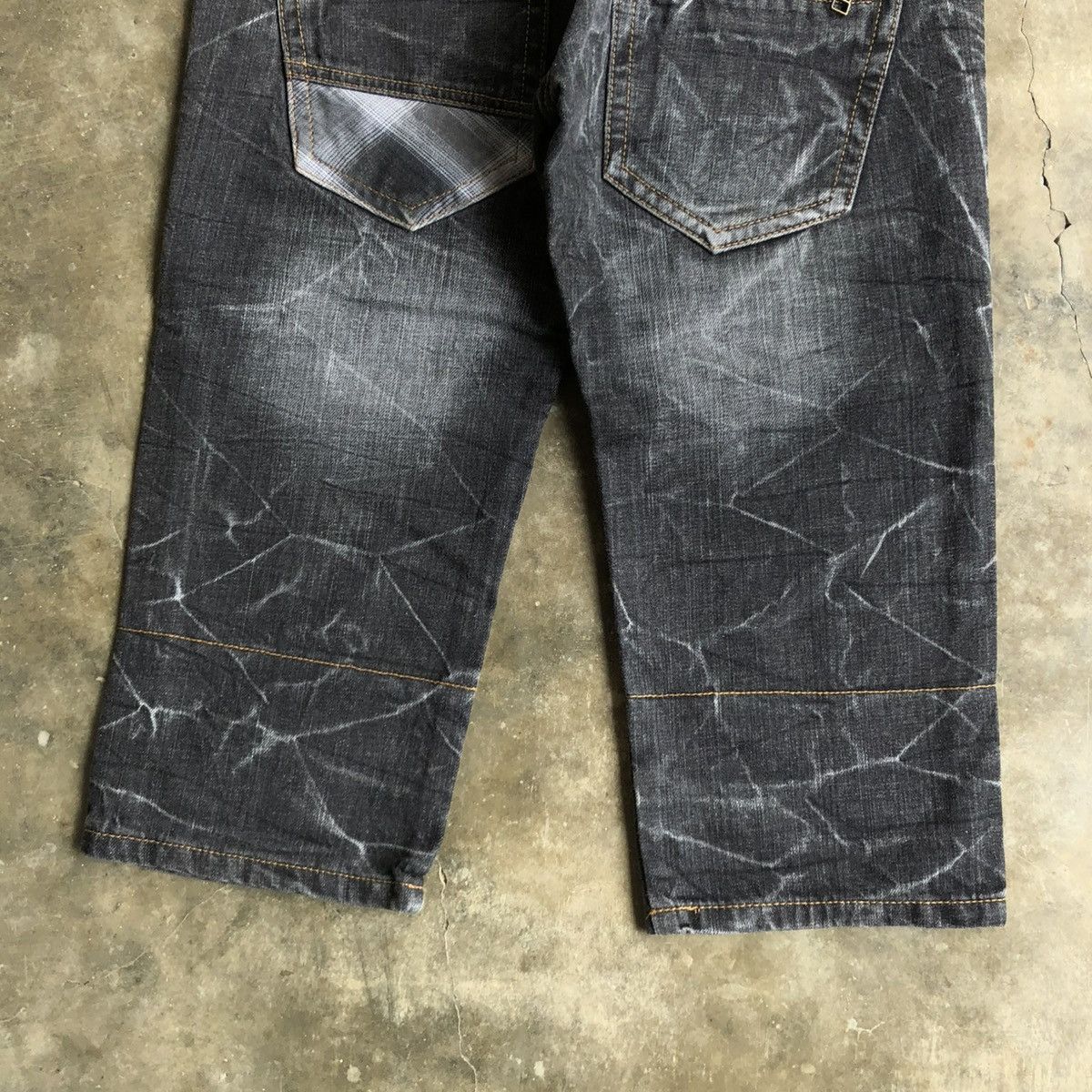 14th Addiction 2000s Nylaus Double Waist Denim Jeans Pant Faded Y2k Size US 28 / EU 44 - 12 Thumbnail