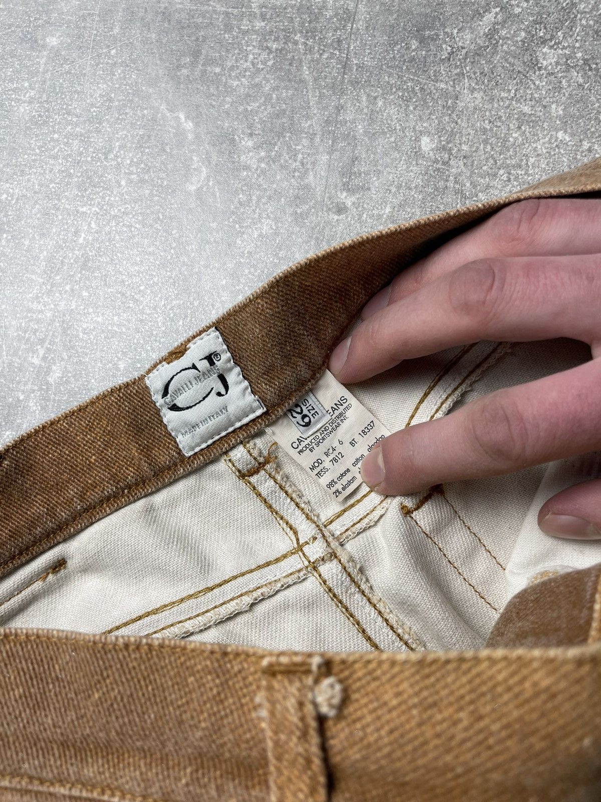 Roberto Cavalli Cavalli Jeans Vintage Denim Jenas Brown Beer Tan Size 29 Size 29" - 12 Thumbnail