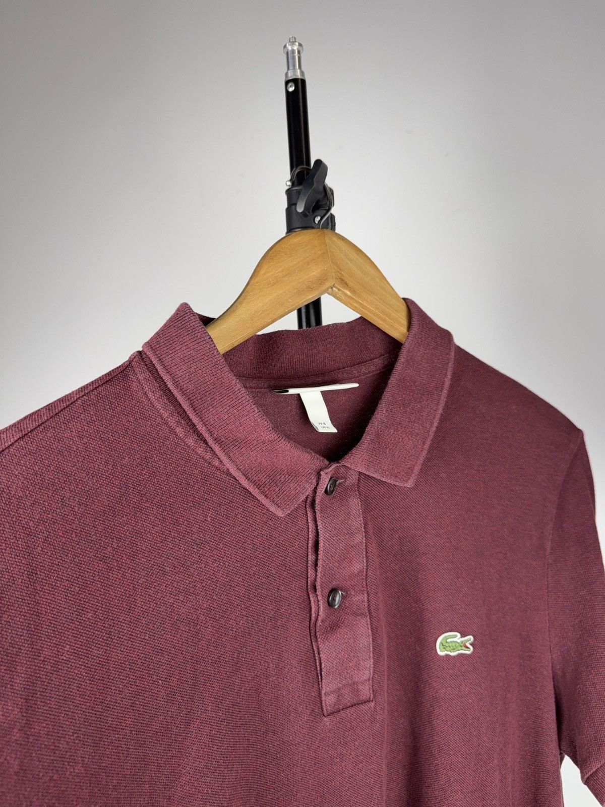 Lacoste Luxury Lacoste Burgundy Polo Shirt Classic Crocodile Logo Size US XL / EU 56 / 4 - 6 Thumbnail