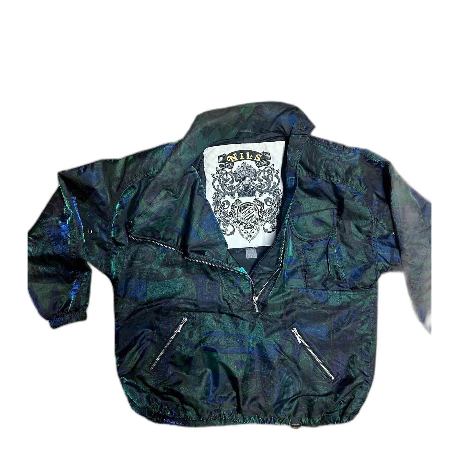 Vintage NILS Vtg. Blue Ski Jacket Size 8 Womens Pockets Shiny Metall Size US XXS / EU 40 - 3 Thumbnail