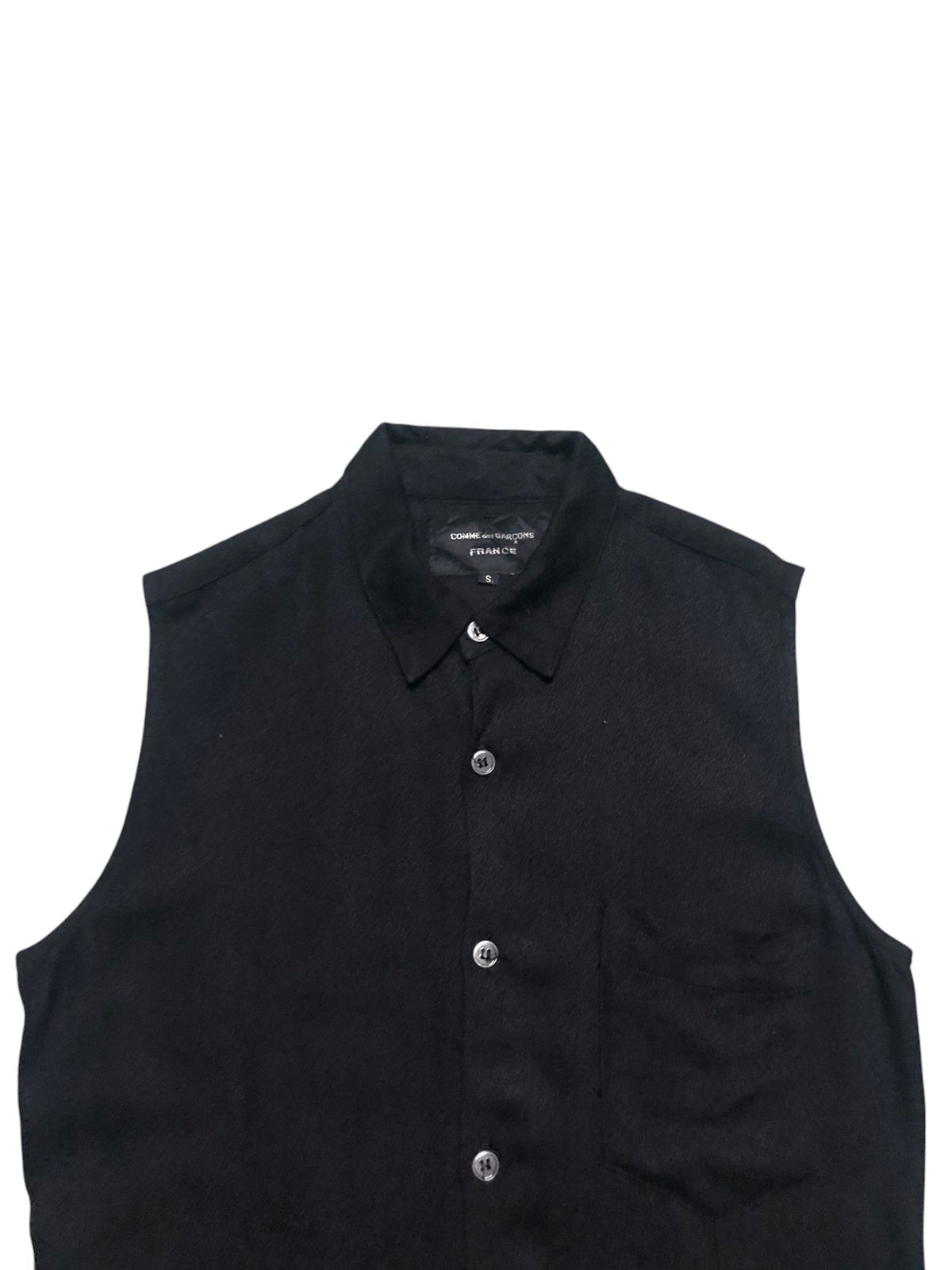 Comme des Garcons × Designer Comme Des Garcons France Shirt Sleeveless Button Up Size S / US 4 / IT 40 - 4 Thumbnail