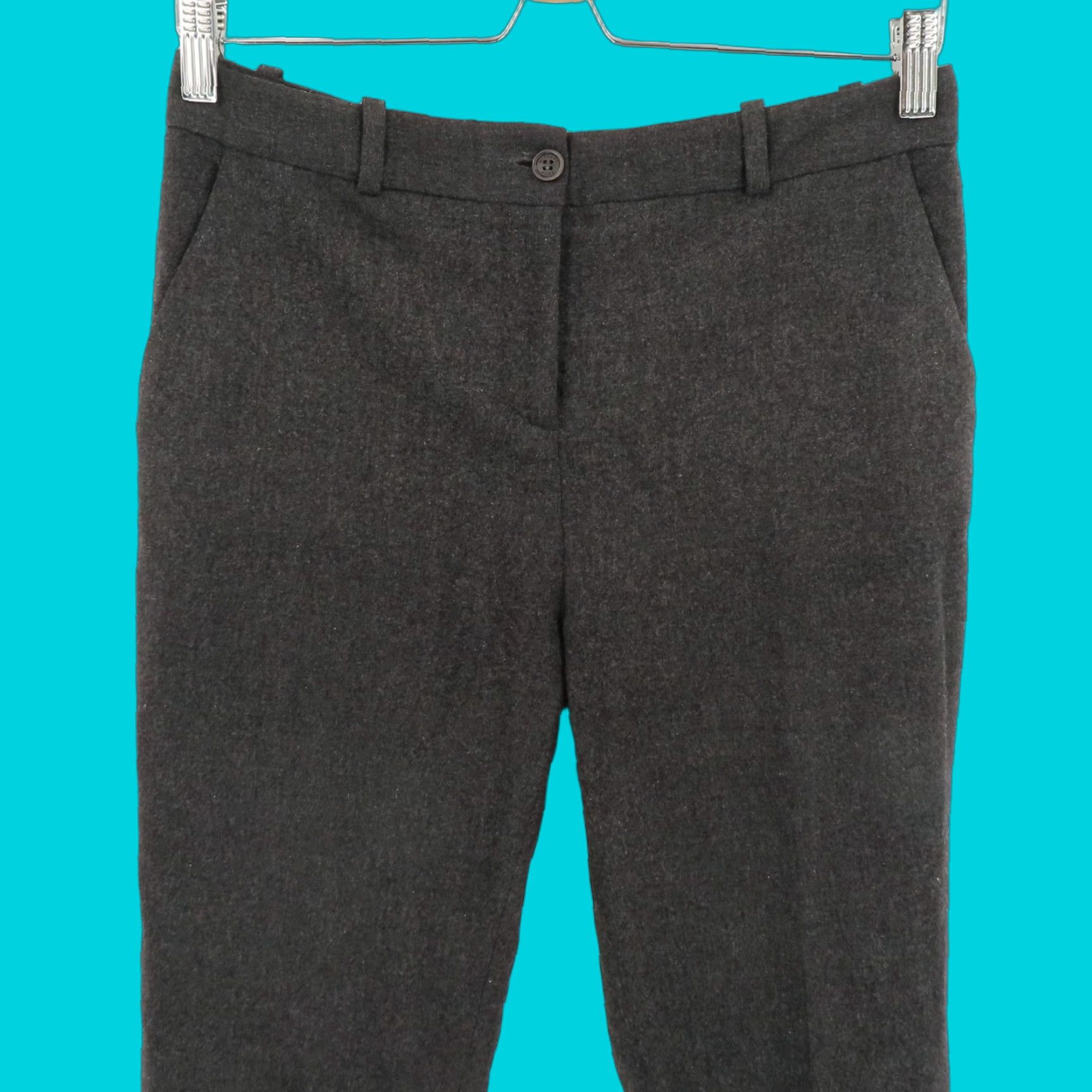 Michael Kors Michael Kors Collection Womens Pants Dress Pants Gray Wool Blend Has Pockets Italy 4 Womens Size 27" / US 4 / IT 40 - 1 Thumbnail