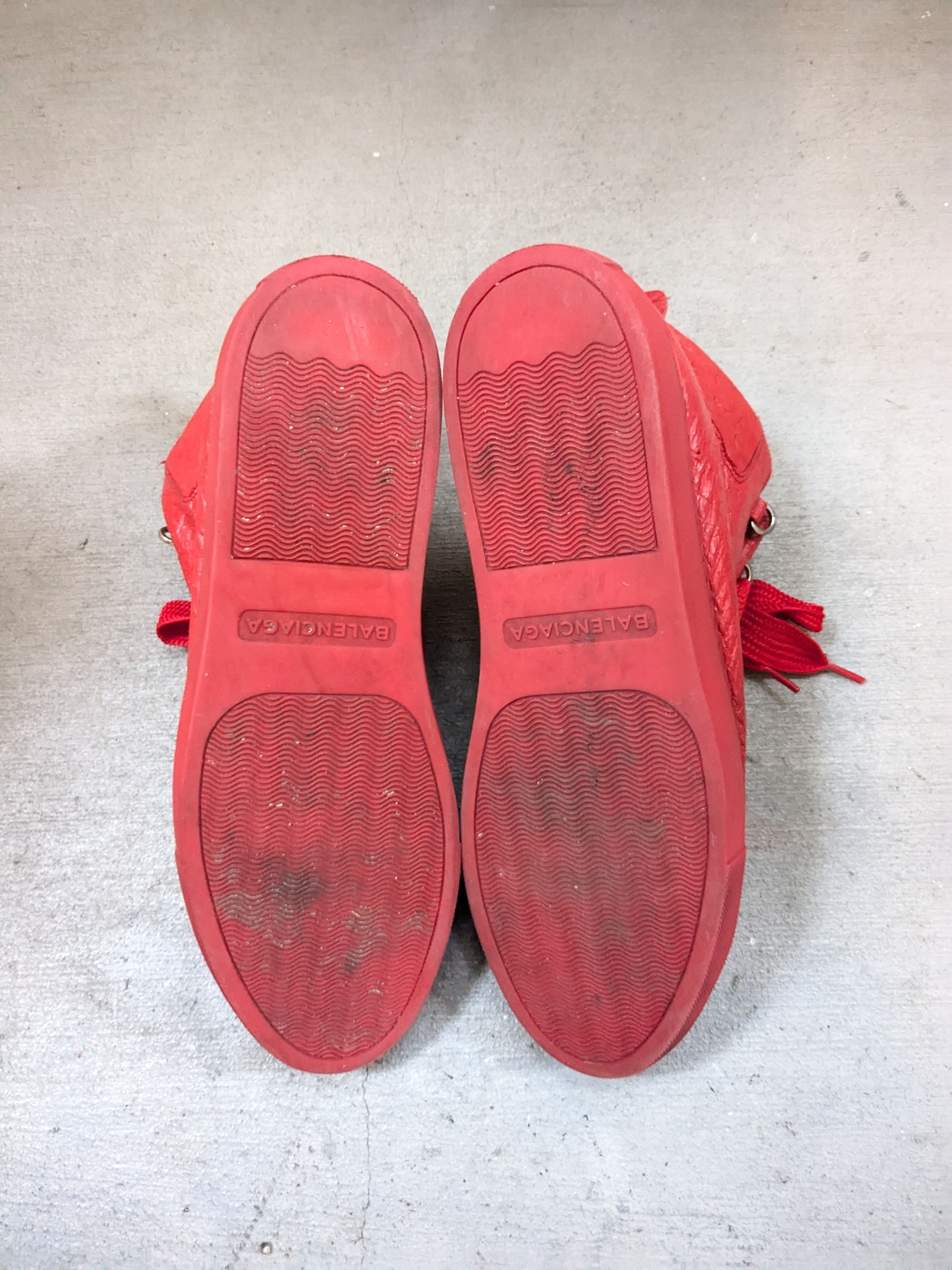Balenciaga Balenciaga Arena Red 11 Leather High Tops Size US 11 / EU 44 - 15 Thumbnail