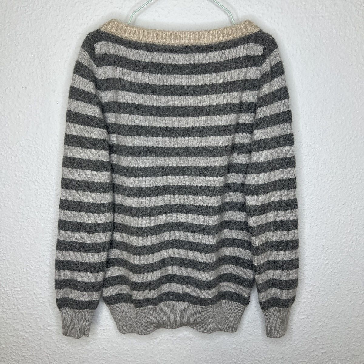 Prada Prada Wool Knitwear Sweater Grey Striped Jumper Retro Y2K Size M / US 6-8 / IT 42-44 - 8 Thumbnail