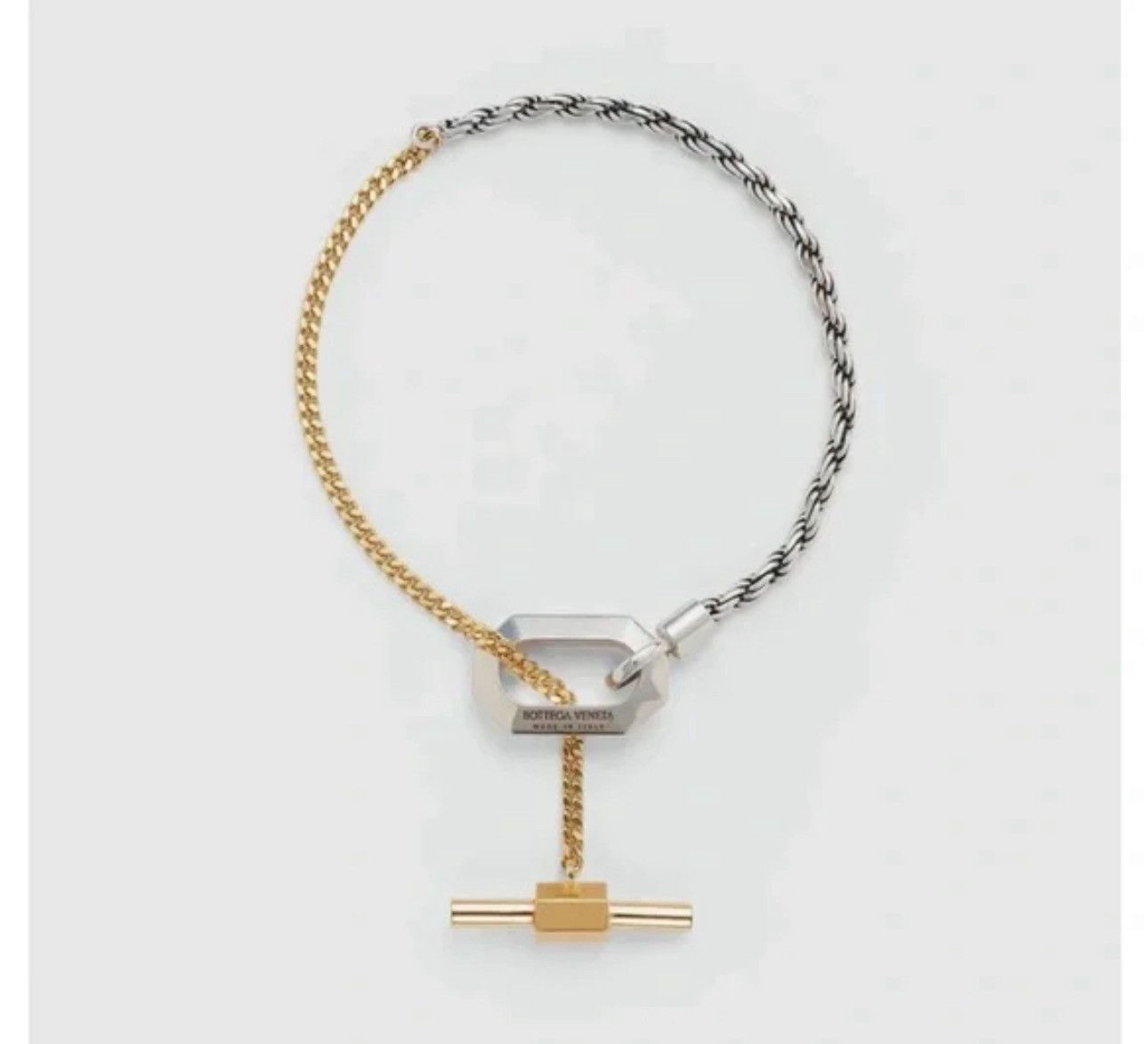 Bottega Veneta Gold & Silver Facet Chain Bracelet Size ONE SIZE - 1 Thumbnail