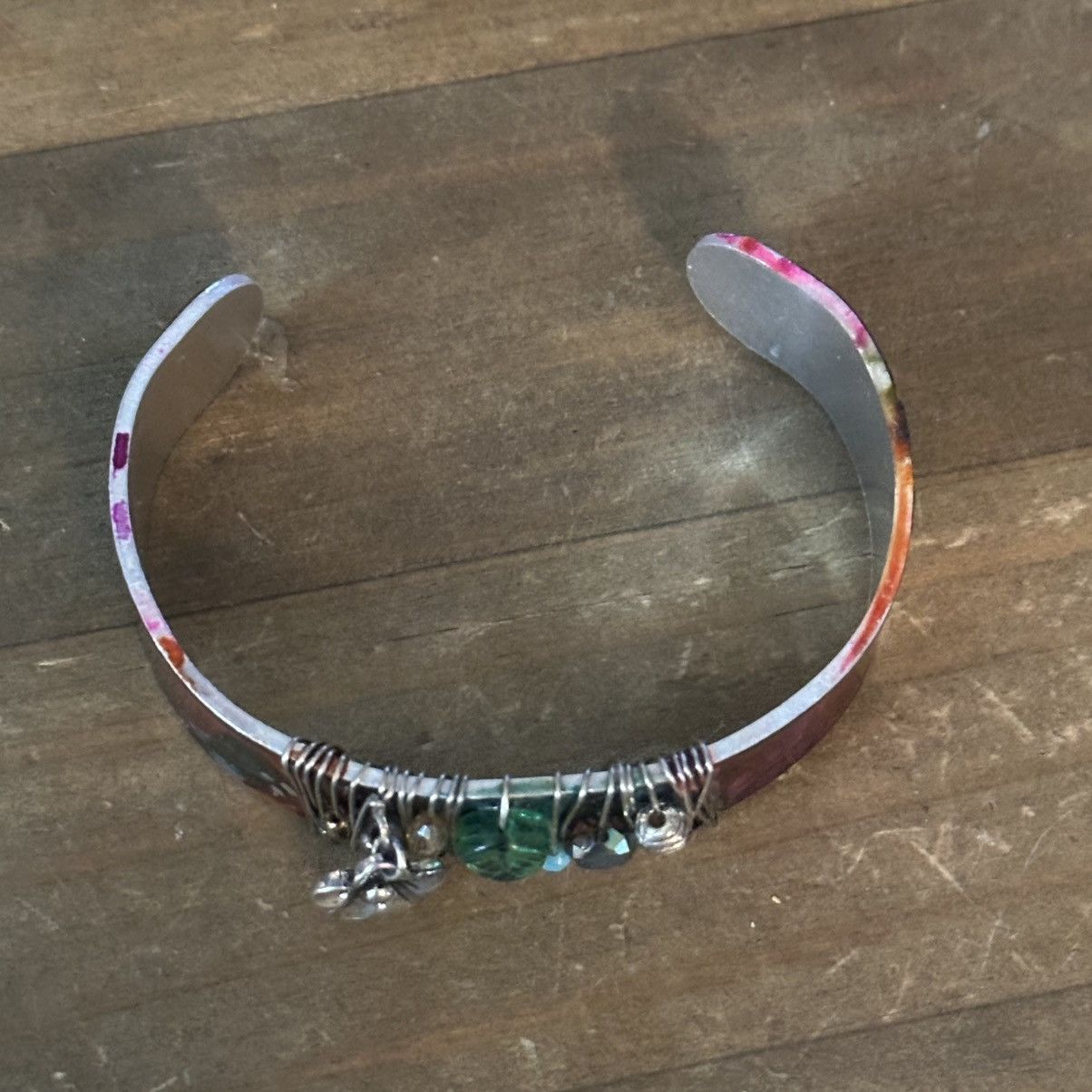 Other Handmade tie dye painted bangle cuff bracelet Size ONE SIZE - 7 Thumbnail