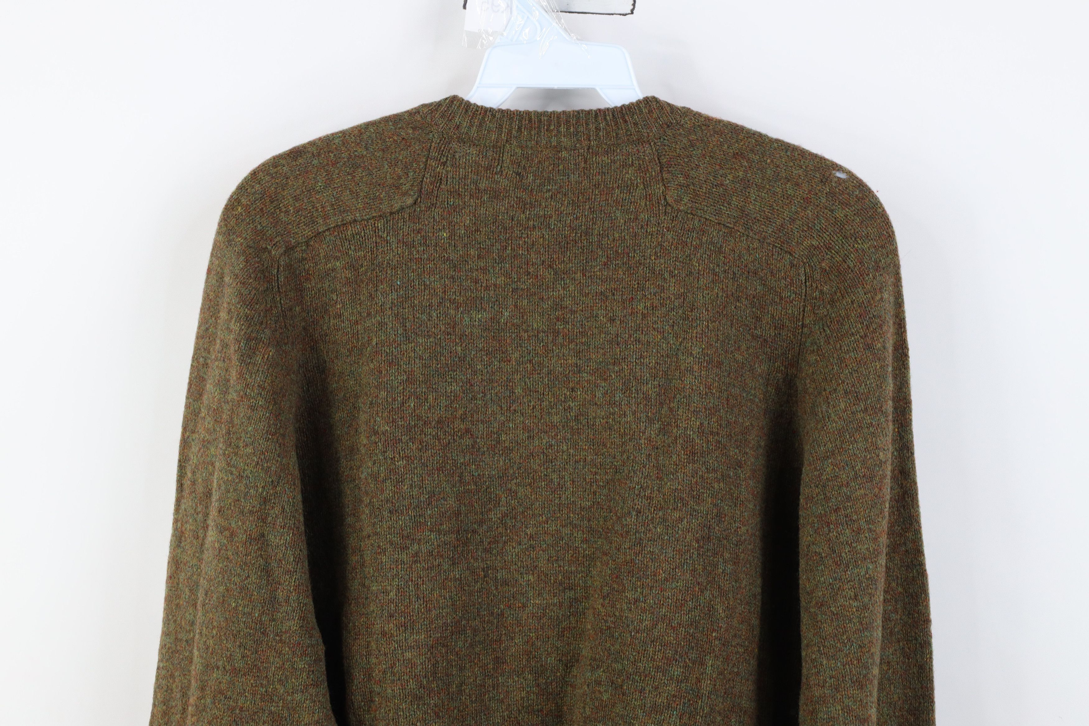 Vintage Vintage 50s Fleck Elbow Patch Wool Knit V-Neck Sweater Size US XL / EU 56 / 4 - 13 Thumbnail