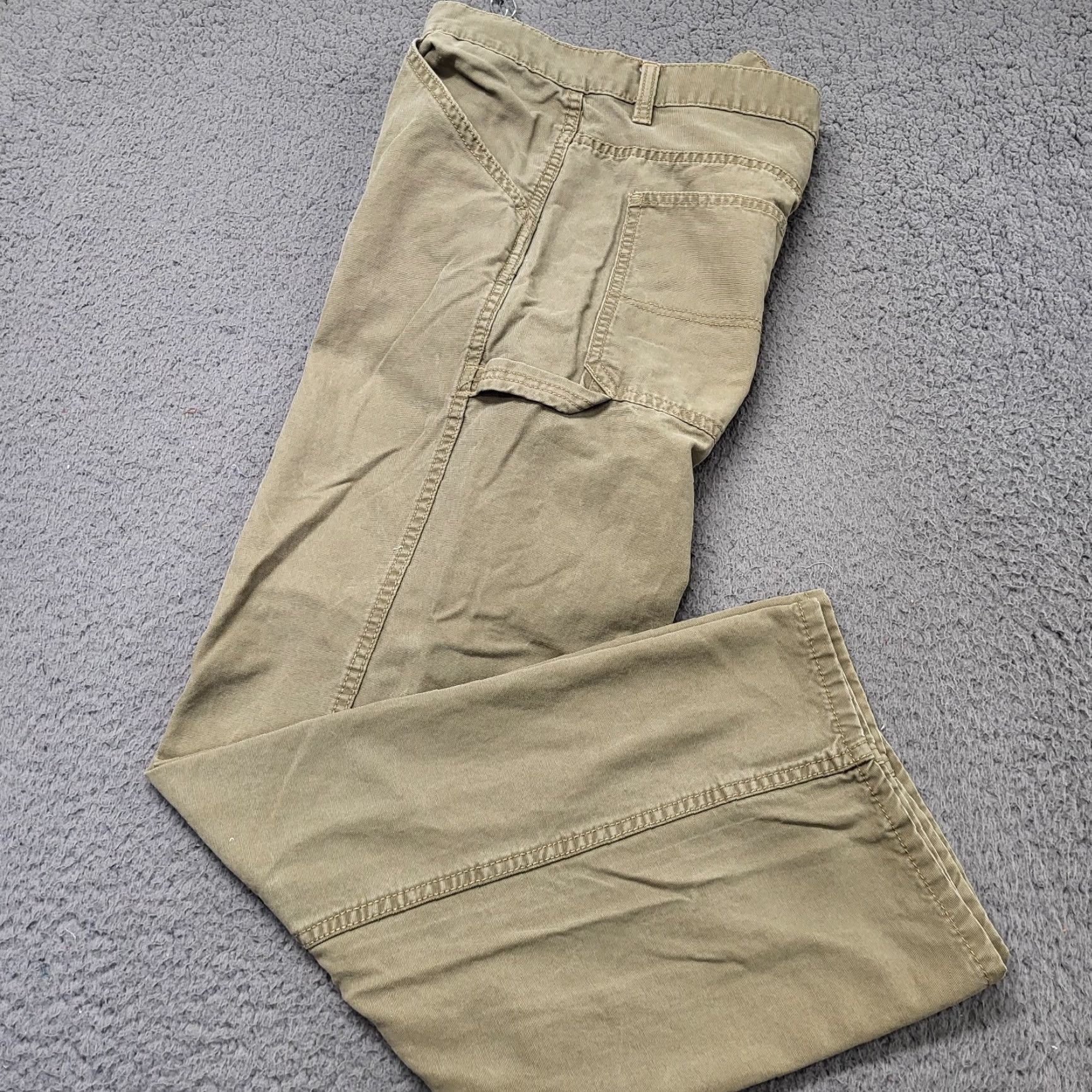The Mountain Blue Mountain Pants Men’s 36x32 Khaki Carpenter Utility Work 100% Cotton Canvas Size US 36 / EU 52 - 2 Thumbnail
