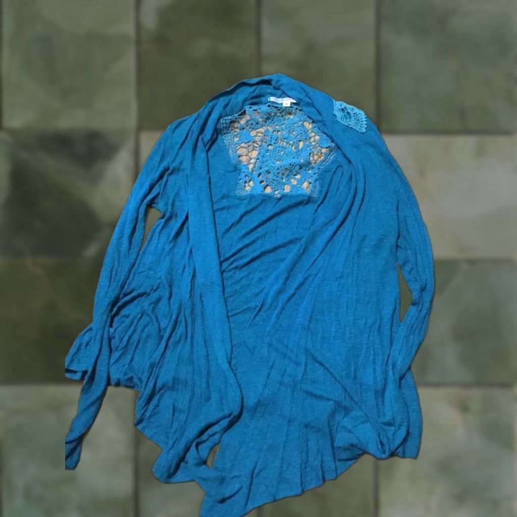 Altea VINTAGE Julie's Closet Maternity Cardigan Open-Front Teal Medium Women’s Size M / US 6-8 / IT 42-44 - 1 Thumbnail
