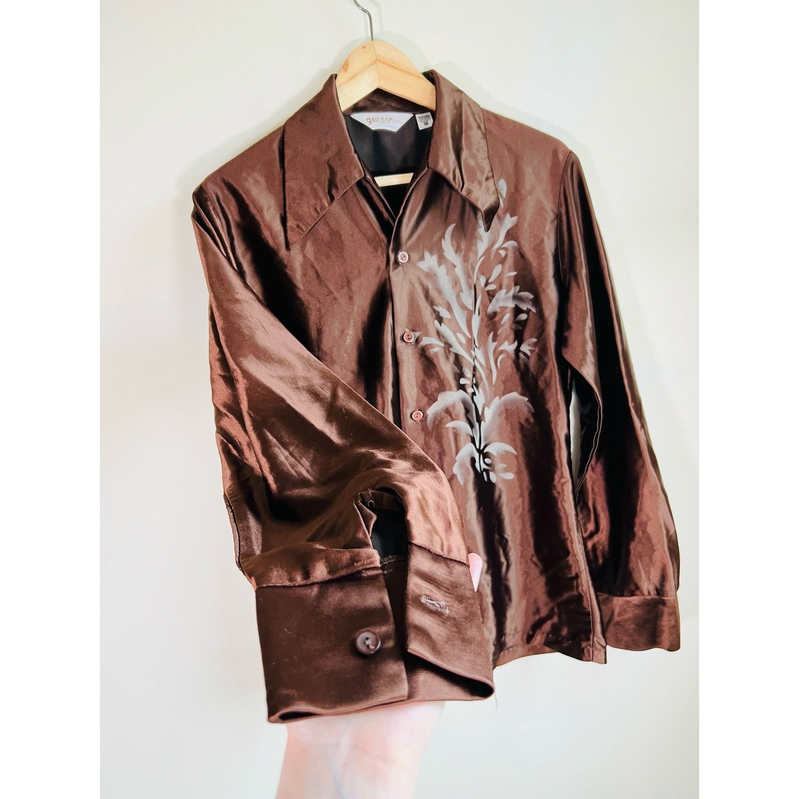 Vintage RARE 70s Vintage Cowboy Shirt Brown Medium Size US M / EU 48-50 / 2 - 5 Thumbnail