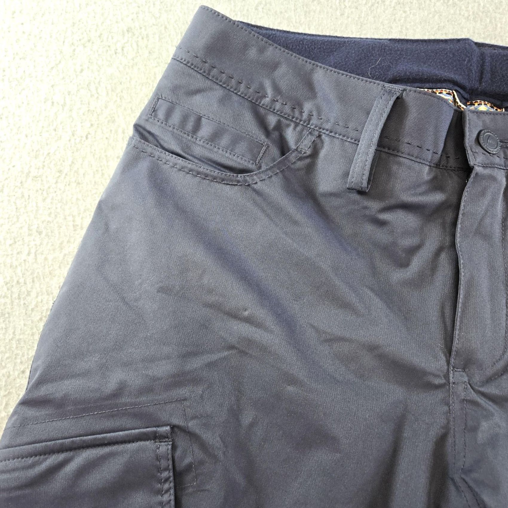 Burton VINTAGE? No — Burton Snow Pants Womens XS Blue Bootcut Insulated Lined Polyester Pockets Zipper Belt Loops Gaiters Size 26" / US 2 / IT 38 - 4 Thumbnail