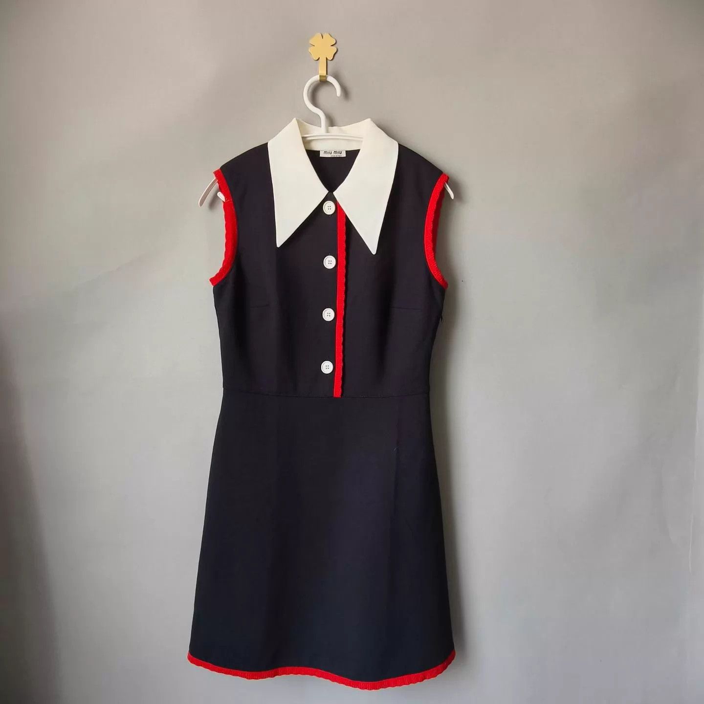 Miu Miu MIU MIU preppy sleeveless dress XS 99 Size XS / US 0-2 / IT 36-38 - 1 Thumbnail