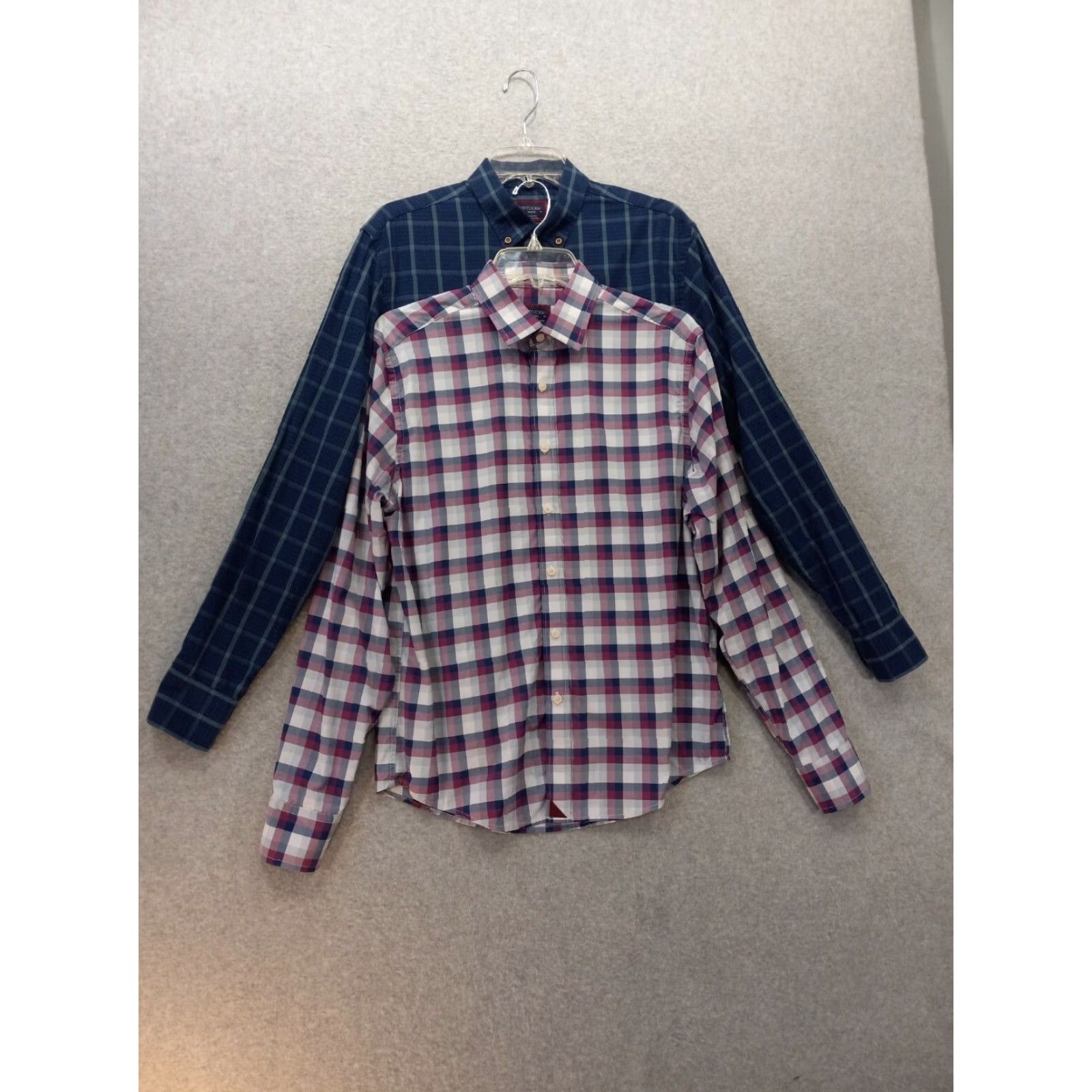 UNTUCKit UNTUCKit Shirts Long Sleeve Button-Up Untuckit 2 Men's Small Blue Purple Plaid Solid Casual Workwear Size US S / EU 44-46 / 1 - 2 Thumbnail