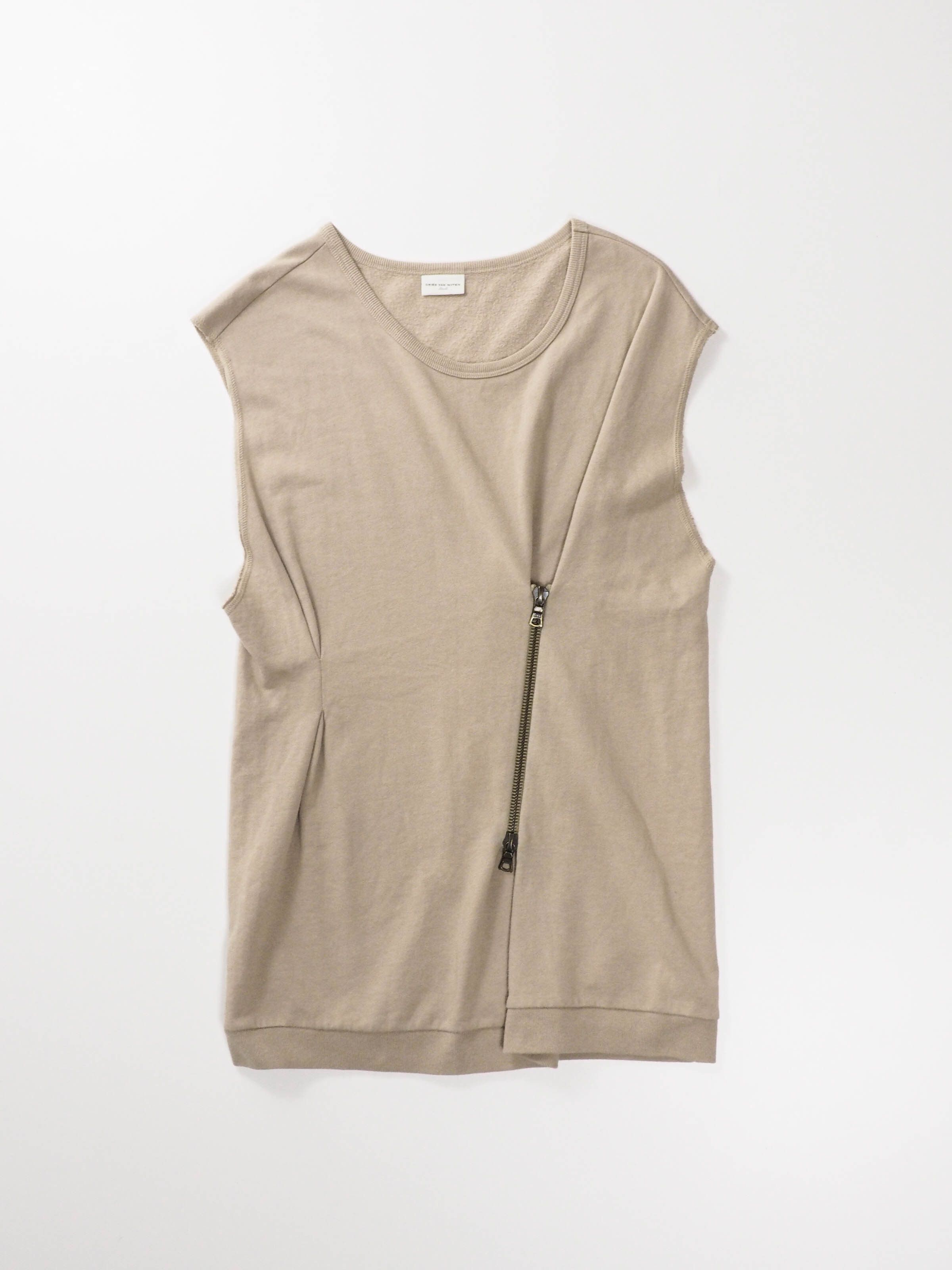 Dries Van Noten Dries Van Noten Asymmetrical Zipper Tank Top Size S / US 4 / IT 40 - 1 Thumbnail