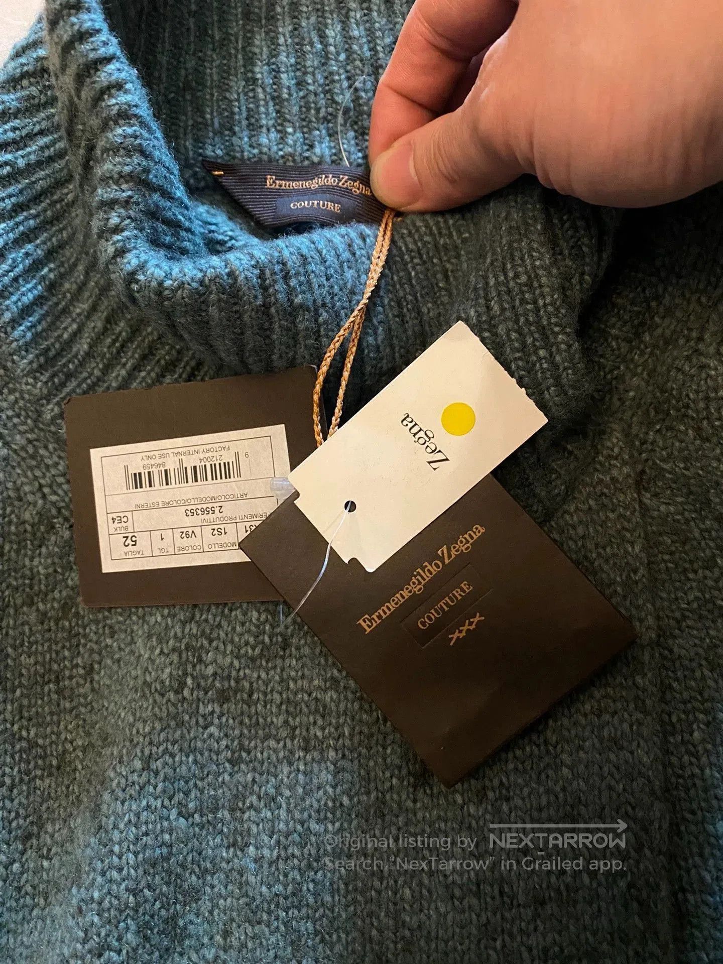 Ermenegildo Zegna Gray Turtleneck Sweater . Size US L / EU 52-54 / 3 - 5 Thumbnail