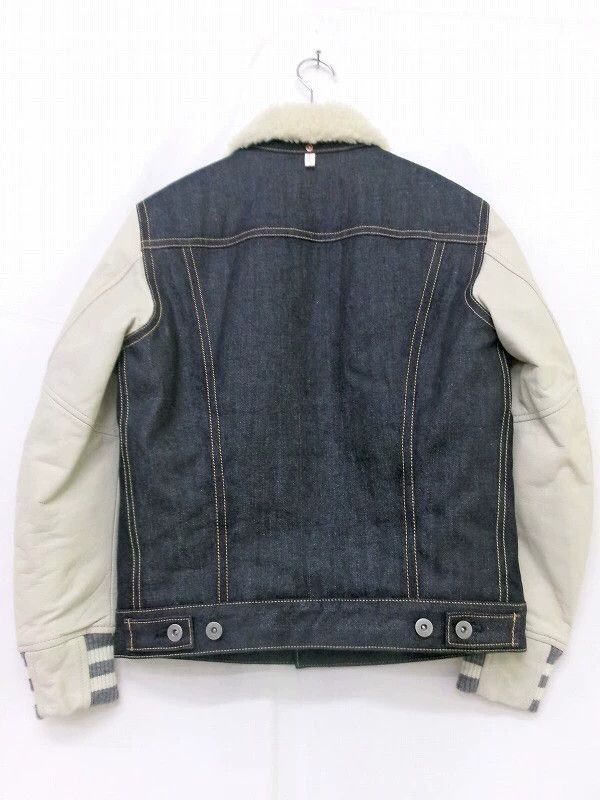Junya Watanabe Junya Watanabe Denim Leather Sleeve Jacket Size US XS / EU 42 / 0 - 3 Thumbnail