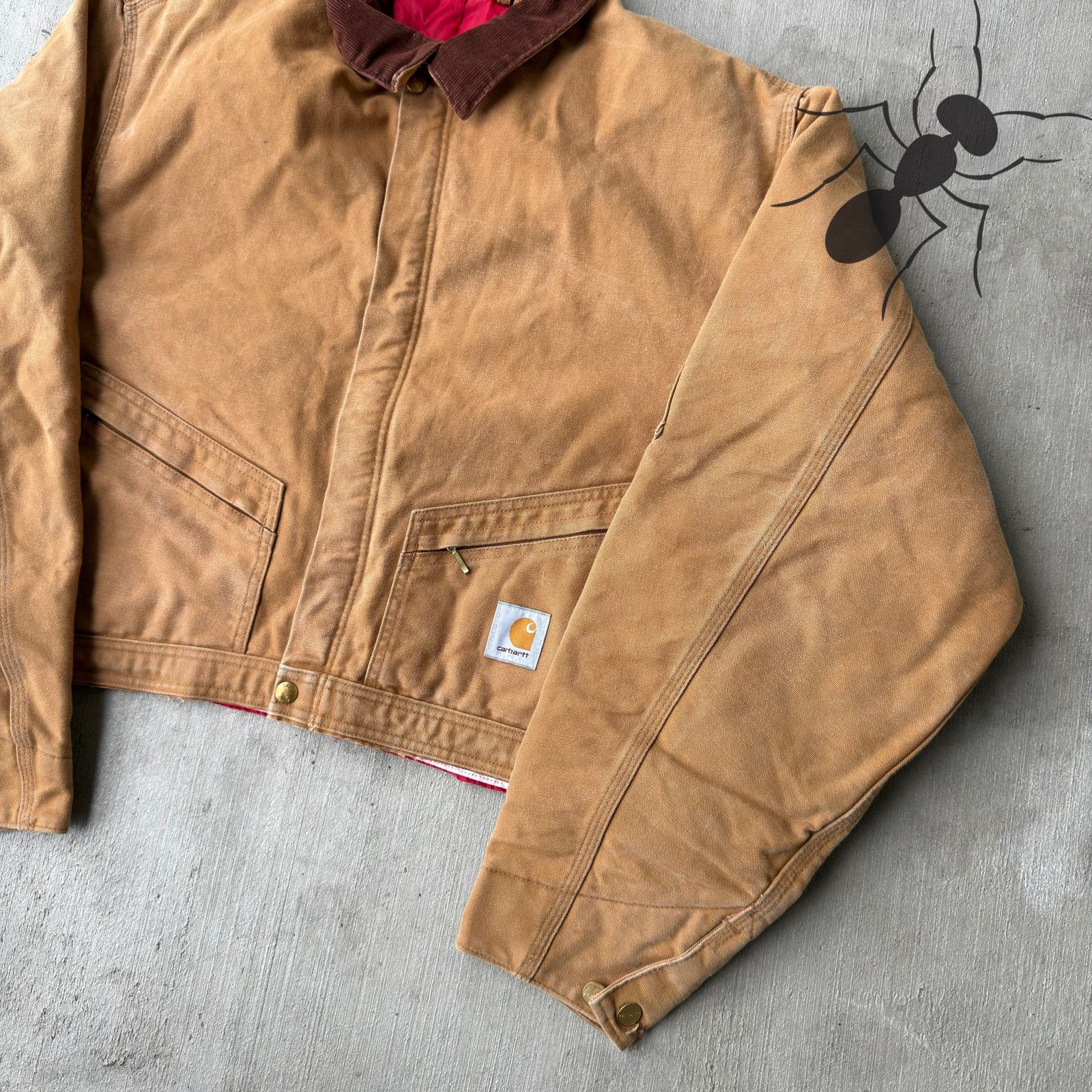 Carhartt × Vintage Carhartt brown cropped Detroit style work wear jacket Size US XL / EU 56 / 4 - 4 Thumbnail