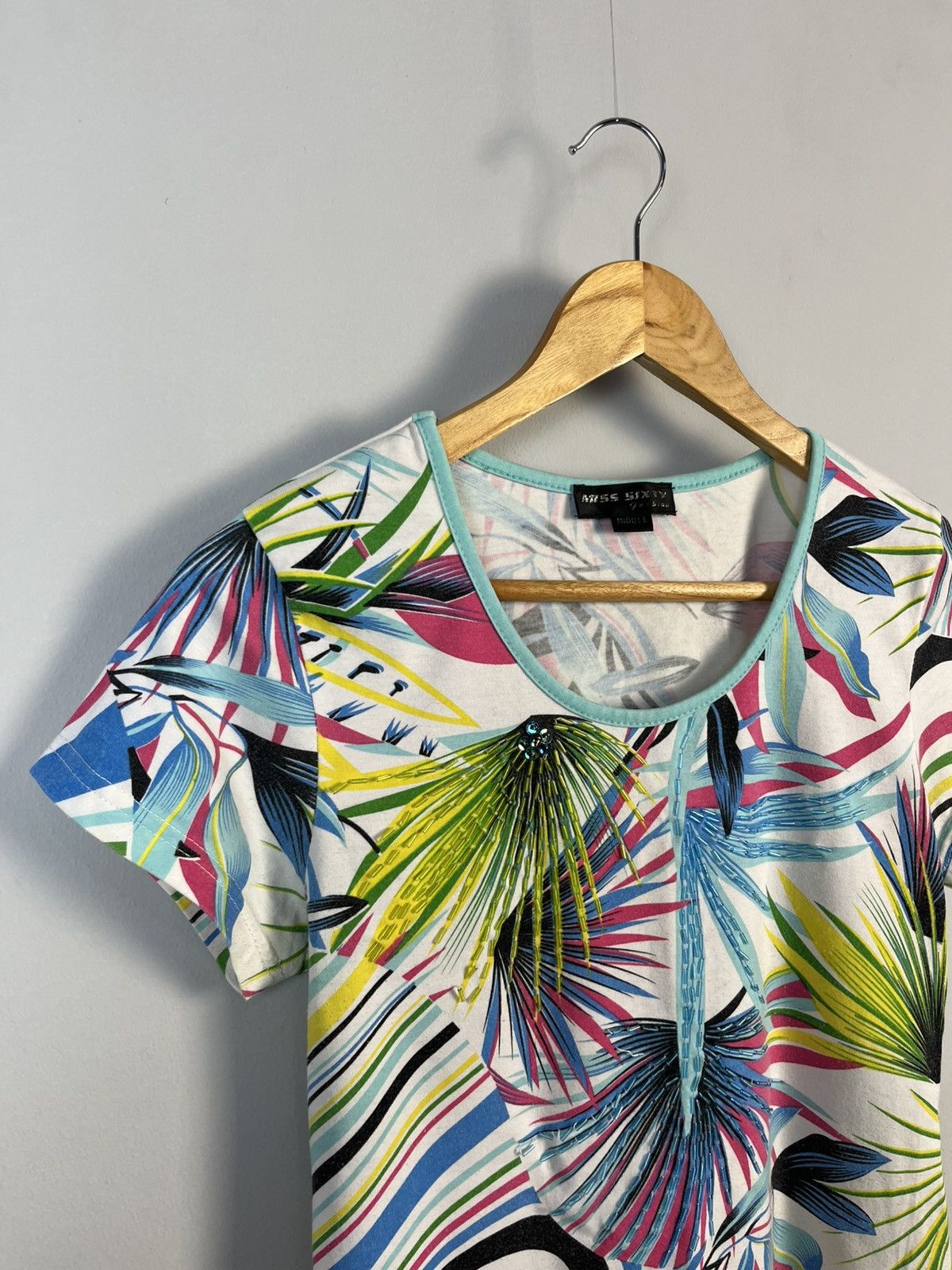 Miss Sixty × Vintage Miss Sixty Vintage Y2K Avant Garde Floral Tee Shirt Size M / US 6-8 / IT 42-44 - 2 Thumbnail