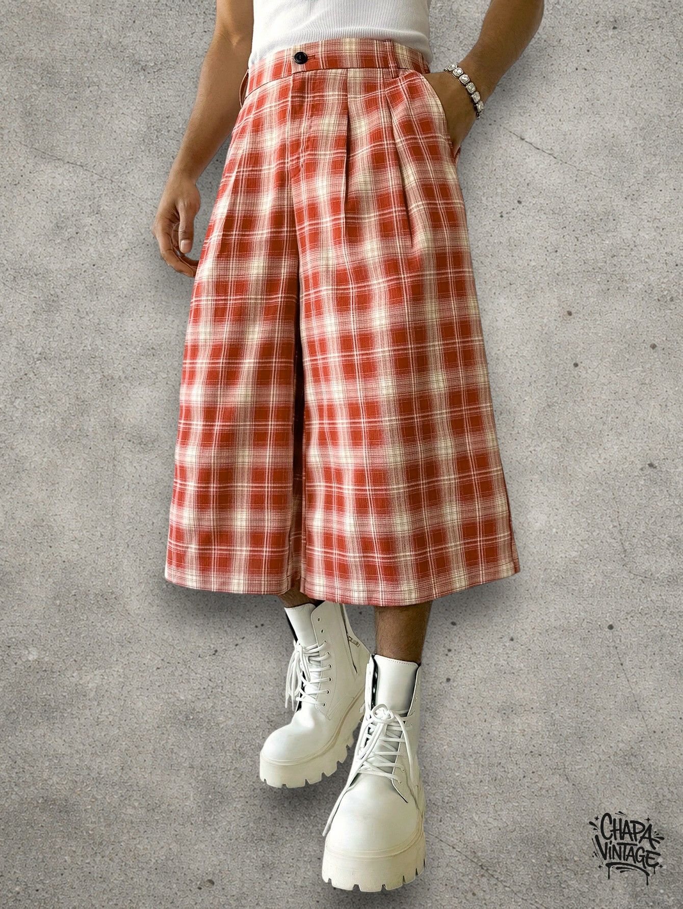 Vintage plaid shorts Size US 32 / EU 48 - 2 Thumbnail