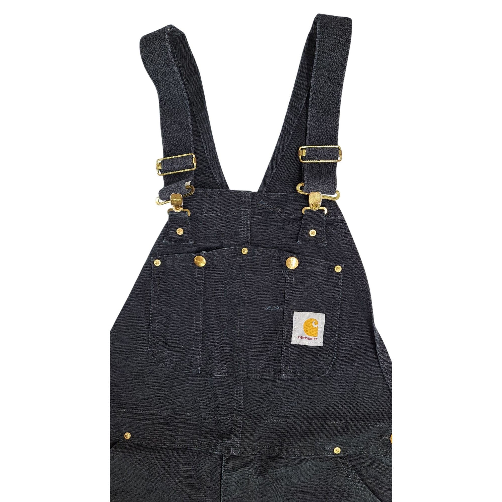 Carhartt Carhartt Black Bib Overalls R01 Pocket Adjustable Straps Size US 36 / EU 52 - 3 Thumbnail