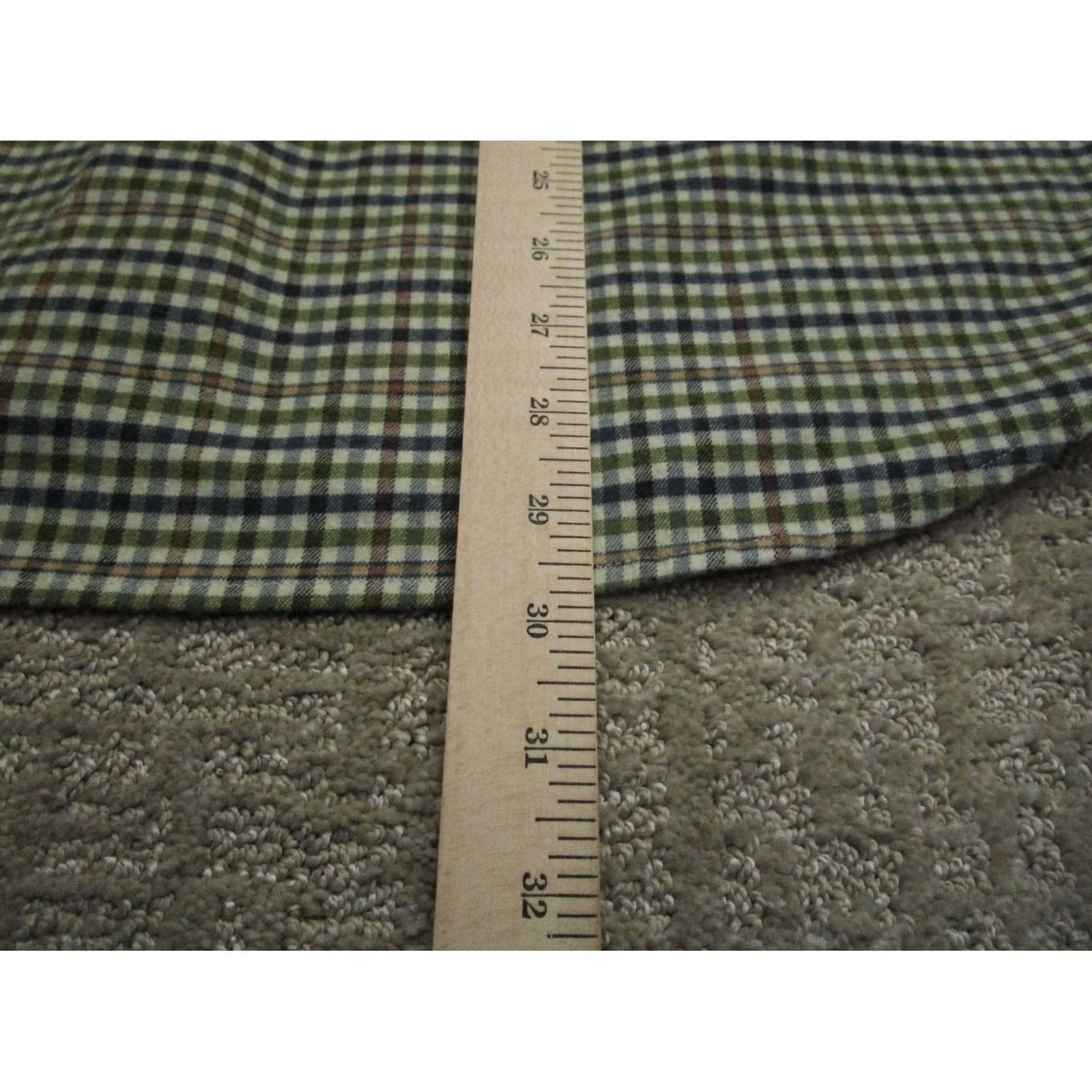 Orvis Orvis Men Large Green Gingham Check Flannel Wool Blend Long Sleeve Button Down Shirt Size US L / EU 52-54 / 3 - 6 Thumbnail