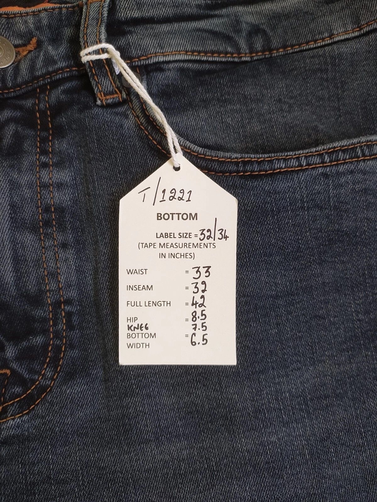 Hugo Boss HUGO BOSS DELAWARE Slim fit men's Jeans T 1221 Size US 32 / EU 48 - 6 Thumbnail