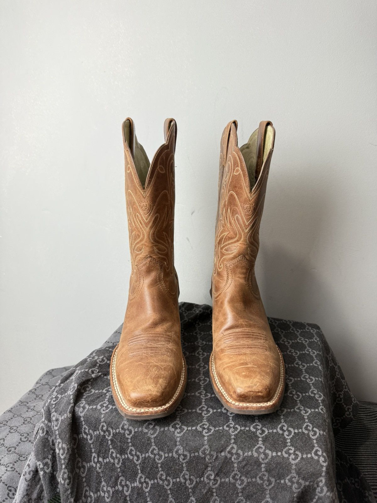 Cowboy Equipment 💥Rare! Vintage Ariat Western Leather Cowboy Boots Size US 8 / EU 41 - 3 Thumbnail