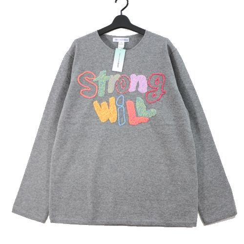 Comme des Garcons SHIRT Sweater STRONG WILL embroidery Wool Size US XL / EU 56 / 4 - 1 Thumbnail