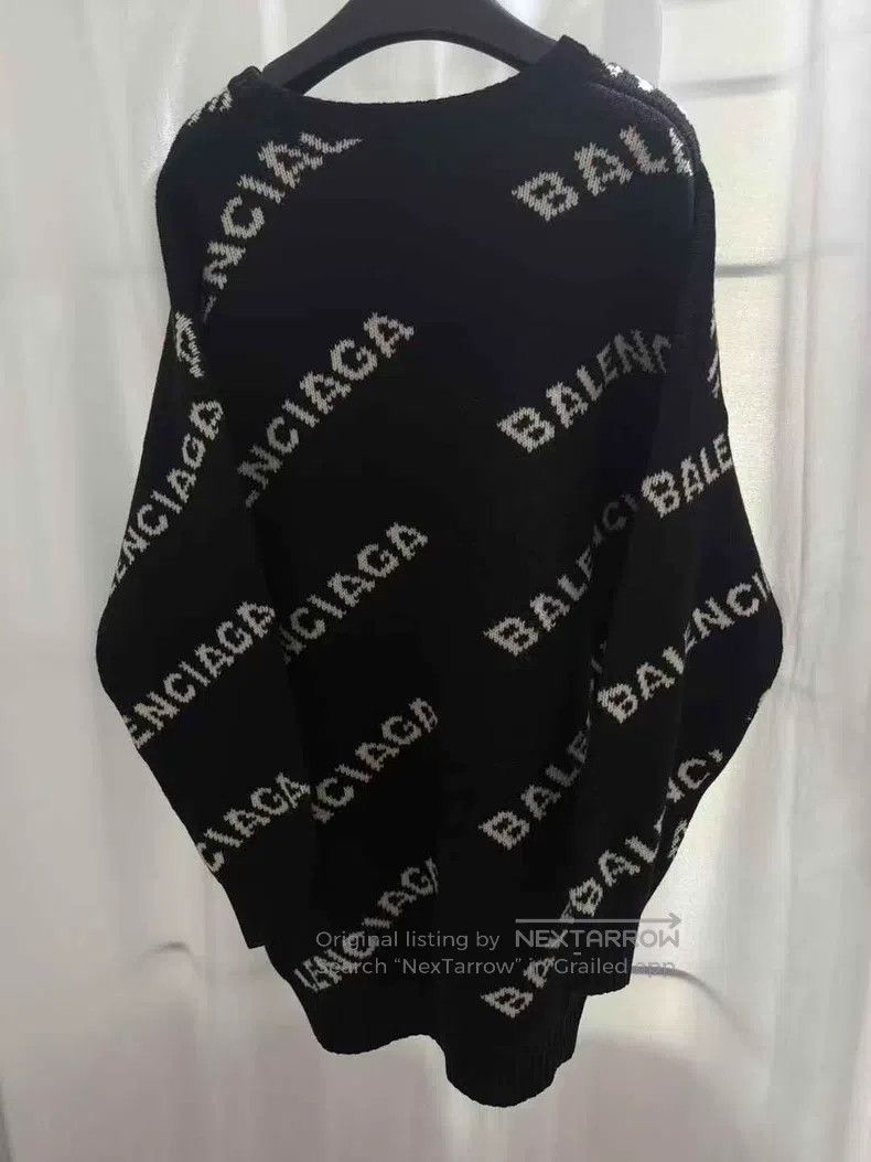 Balenciaga Balenciaga Black Full Print Woolen Sweater Size US S / EU 44-46 / 1 - 2 Thumbnail