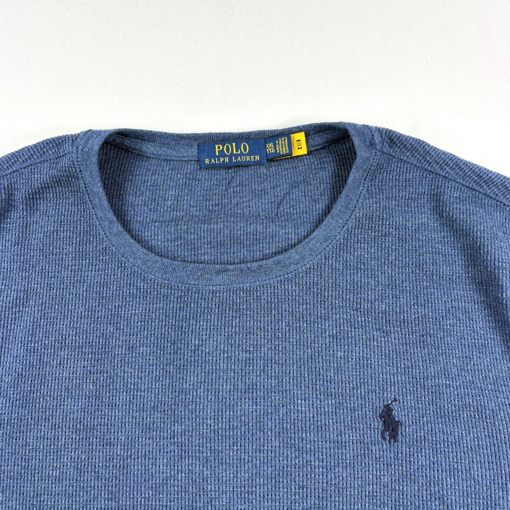 Polo Ralph Lauren Polo Ralph Lauren Sweatshirt Men 2XL Blue Waffle Knit Thermal Crew Neck Pullover Size US XXL / EU 58 / 5 - 2 Thumbnail