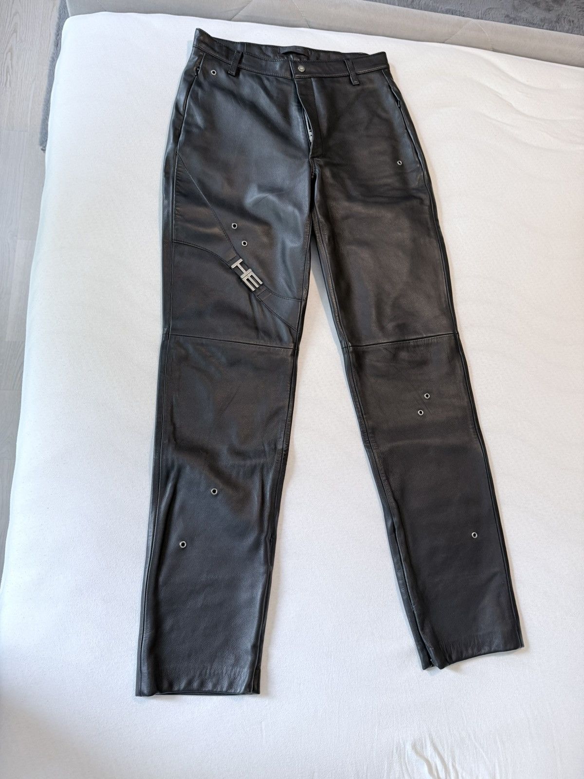 Heliot Emil Black Secluse Leather Trousers Size US 30 / EU 46 - 3 Thumbnail