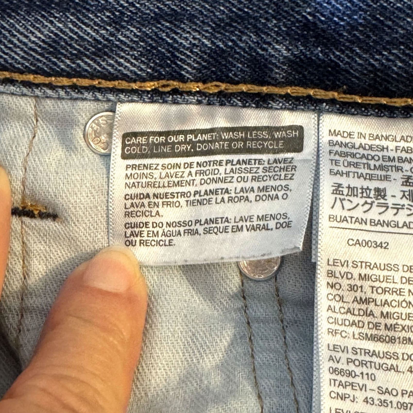 Levi's Levi's 550 Jeans Mens 36x34 Blue Denim Relaxed Fit Tapered Leg Mid Rise Zip Fly Size US 36 / EU 52 - 5 Thumbnail
