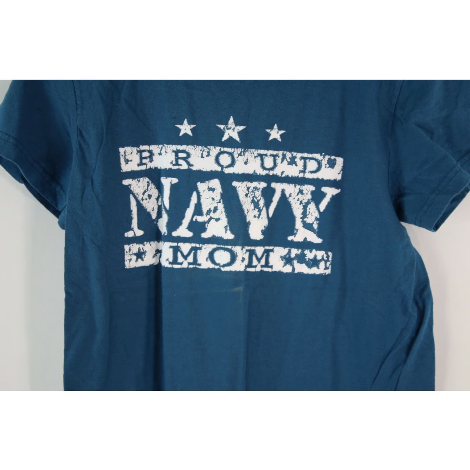 American Apparel American Apparel Women's Graphic Tee Proud Navy Mom Blue T-Shirt Size L Size L / US 10 / IT 46 - 3 Thumbnail