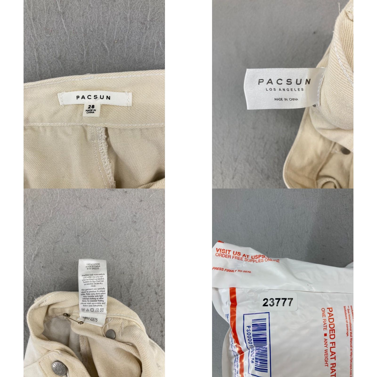 Pacsun PacSun Womens Jeans 28 Khaki Cargo 2 Tone Tapered Size 28" / US 6 / IT 42 - 8 Thumbnail