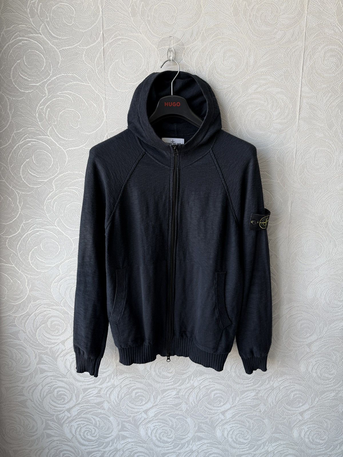 Stone Island Stone Island Knitted Zip Up Hoodie Navy Blue Knitwear Rare Size US L / EU 52-54 / 3 - 1 Thumbnail