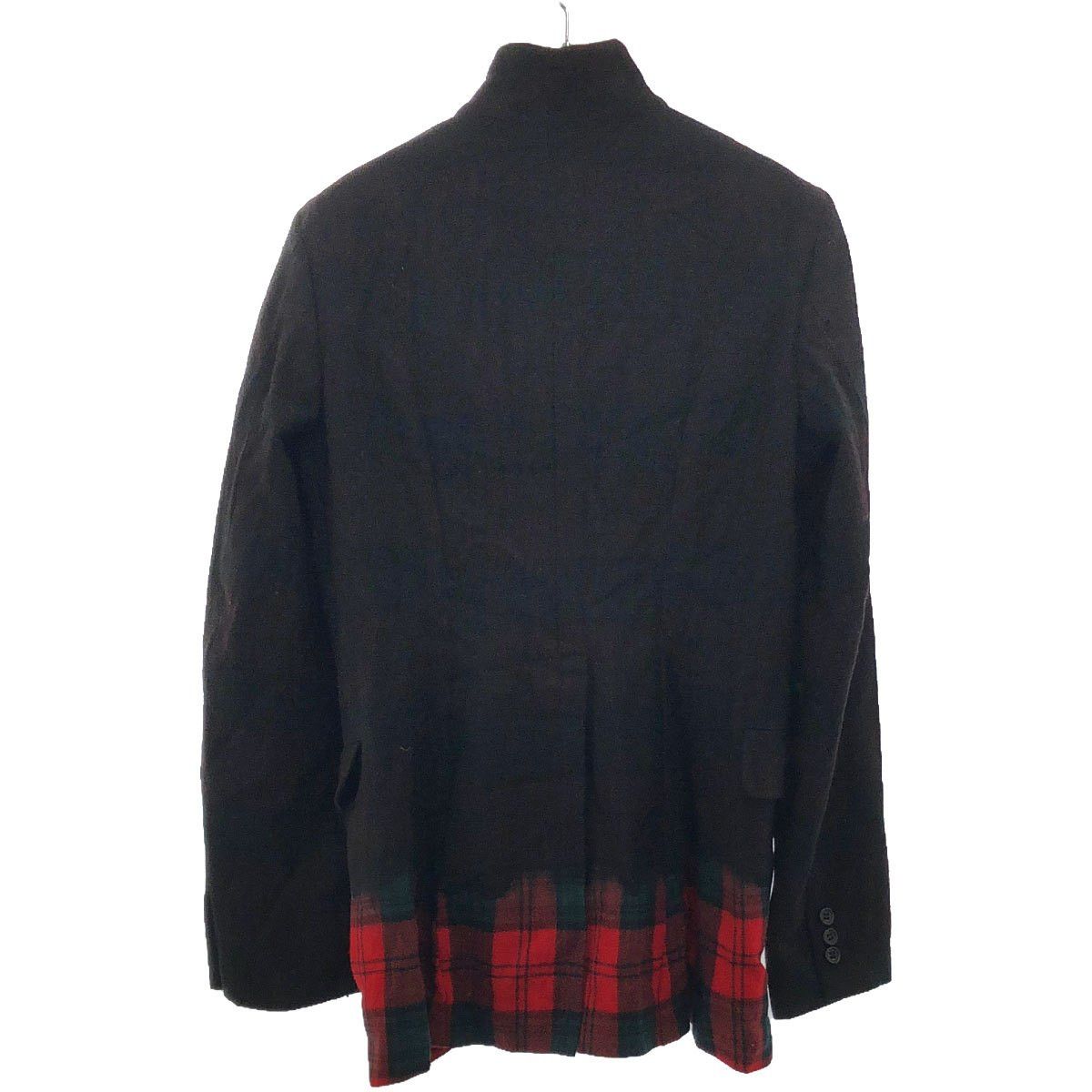 Comme des Garcons Black Jacket Gradient Check Tailored Wool Button Up Black Size US S / EU 44-46 / 1 - 2 Thumbnail