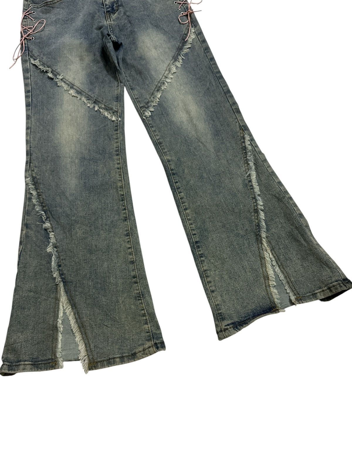 GOA 2000s Distressed Bondage Flare Y2K Goa Lgb Avant Garde Size US 31 - 5 Thumbnail