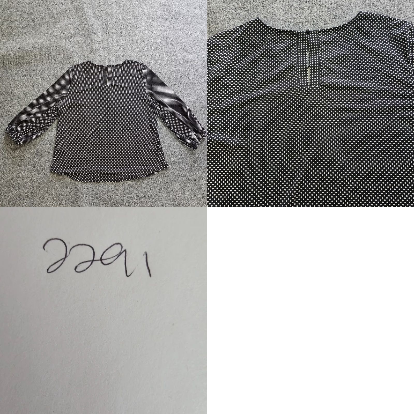 Adrianna Papell Adrianna Papell Top Womens XL Black White Polka Dot 3/4 Sleeve Stretch Casual Blouse Dressy Casual Womens XL Polka Dot Adrianna Papell Top Size XL / US 12-14 / IT 48-50 - 8 Thumbnail