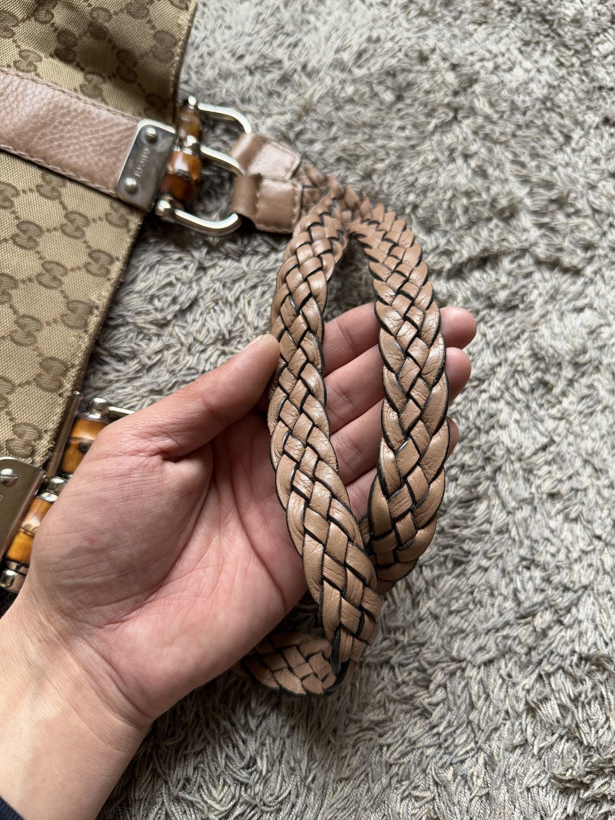 Gucci Gucci GG canvas bamboo bag Size ONE SIZE - 12 Thumbnail