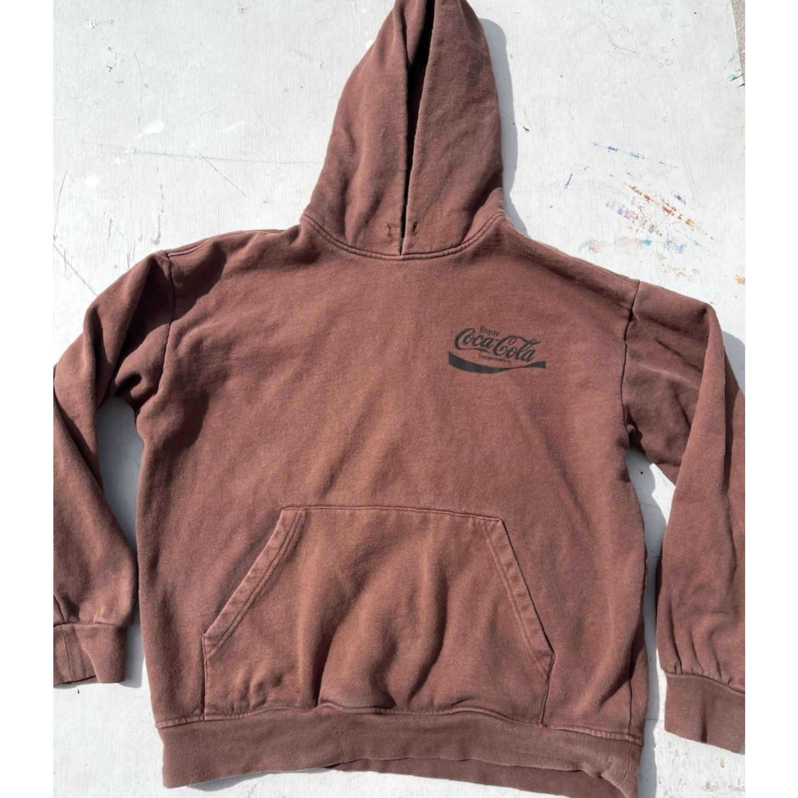 Pacsun PacSun Men's Coca Cola Hoodie Brown M Spell-Out Enjoy Soda Iconic Mens Size US M / EU 48-50 / 2 - 3 Thumbnail